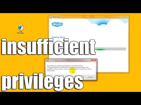 How to fix Skype "insufficient privileges" error