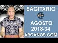 Video Horscopo Semanal SAGITARIO  del 19 al 25 Agosto 2018 (Semana 2018-34) (Lectura del Tarot)