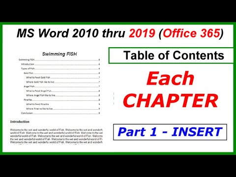Как сделать table of contents