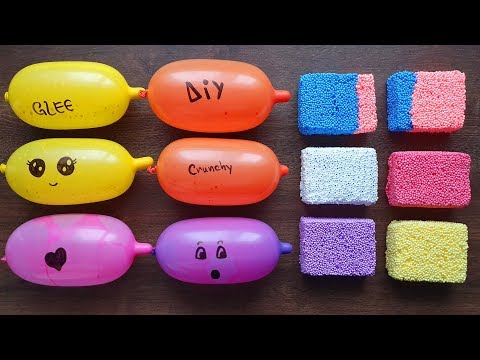 Making Slime with Funny Balloons and Foam Bricks #8