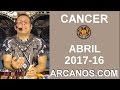 Video Horscopo Semanal CNCER  del 16 al 22 Abril 2017 (Semana 2017-16) (Lectura del Tarot)