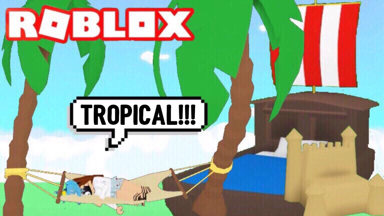 Tropical Update In Adopt Me Roblox Hammock Palm Trees
