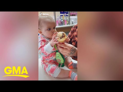 Watch this baby's hilarious reaction to 1st taste of ice cream l GMA Digital