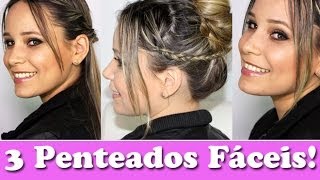 3 Penteados para Escola/Trabalho (muito fácil)