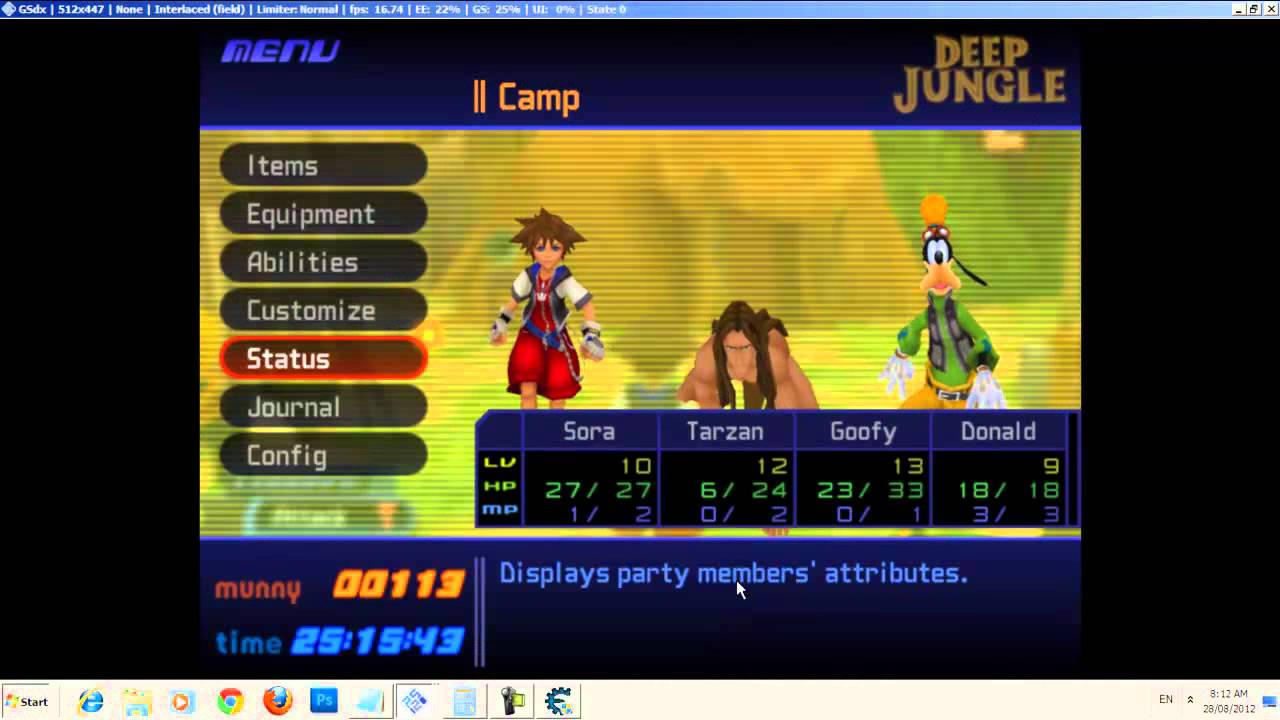 kingdom hearts pcsx2 cheats