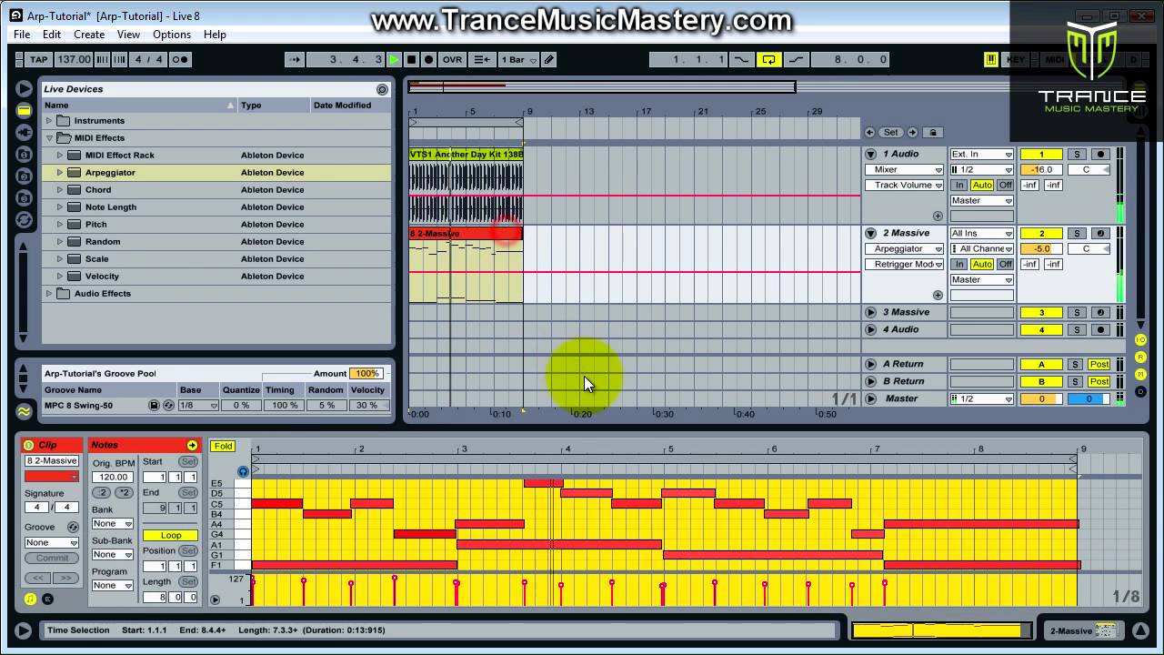 ... Trance Arpeggios Using The Ableton Live Arpeggiator Plugin - YouTube