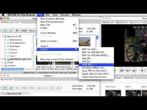 Pre MC 3.5 XDCAM EX Clip Browser V2 and the Avid Media Composer ...