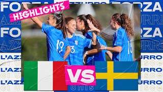 Highlights: Italia-Svezia 3-1 | Under 23 Femminile | Amichevole