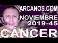 Video Horscopo Semanal CNCER  del 3 al 9 Noviembre 2019 (Semana 2019-45) (Lectura del Tarot)