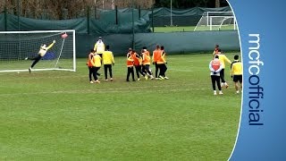 FREE KICKS Yaya v Fernandinho | Training at Manchester City