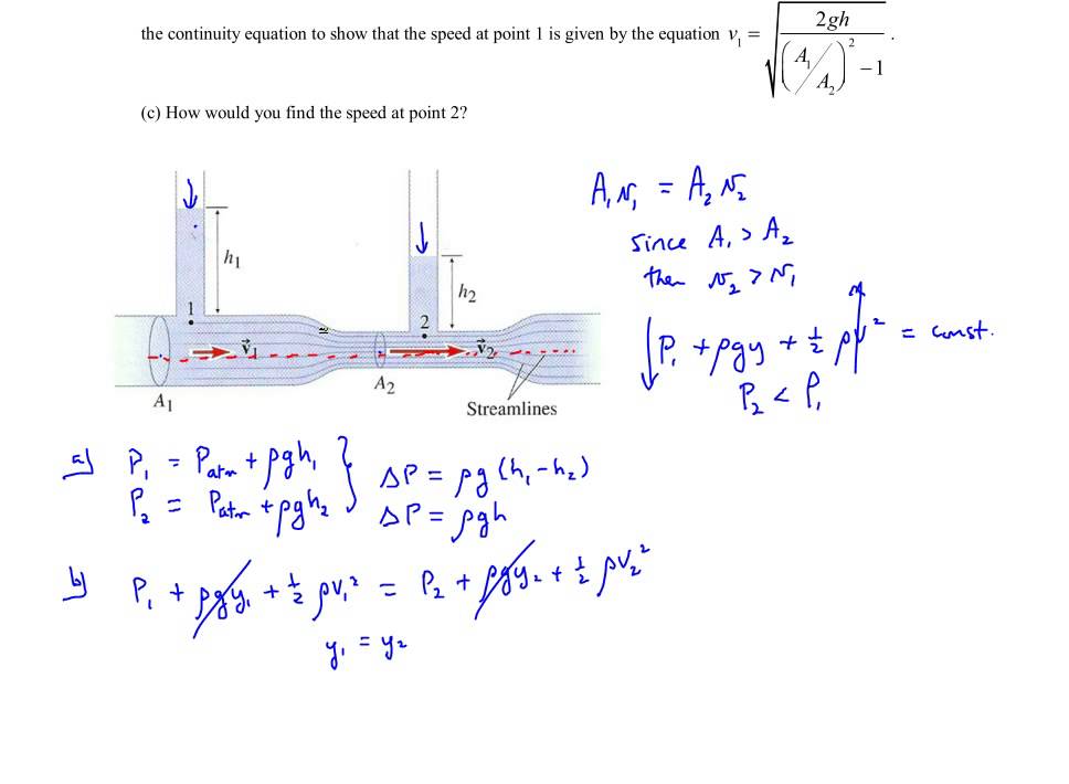 Chapter 11, Example 11 (The Venturi Meter) YouTube