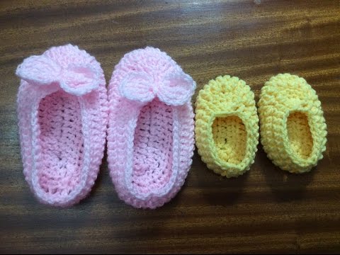 Cách móc giầy len cho bé sơ sinh How to crochet baby newborn shoes