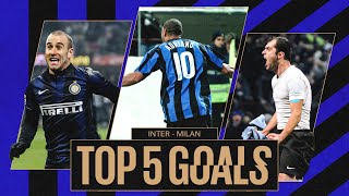 ADRIANO, PALACIO E... 🔥🖤💙??? | INTER HISTORY | TOP 5 GOALS vs MIL⚽N ?