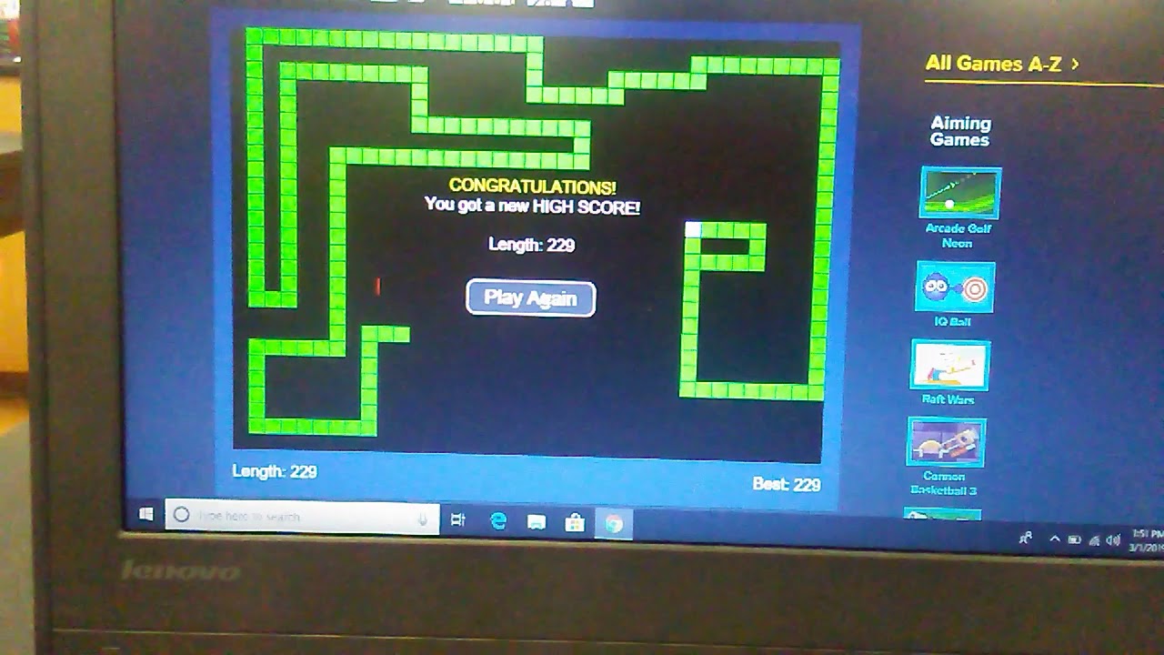 classic snake game world record