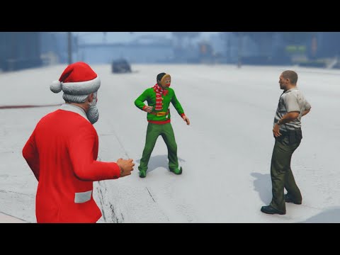 SNOW BALL FIGHTING! (GTA 5 Funny Moments)