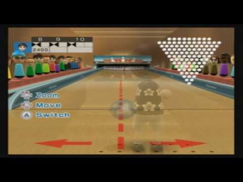 wii sports resort bowling all strikes