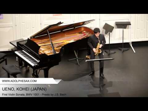 Dinant 2014 - UENO Kohei (First Violin Sonata, BWV 1001 - Presto by J.S. Bach)
