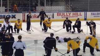 Zemgus Girgensons Ice-Twerking After Buffalo Sabres Practice, Rookie Dance-Off, 10-18-13