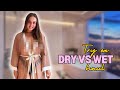 Dry vs Wet Challenge TRANSPARENT Lingerie Robe Try On Haul & NO BRA