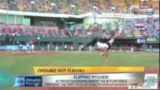 Tae-Mi's first pitch on HLN's Showbiz Tonight