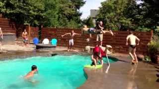 Crazy 11 man pool dunk