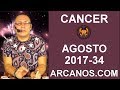 Video Horscopo Semanal CNCER  del 20 al 26 Agosto 2017 (Semana 2017-34) (Lectura del Tarot)