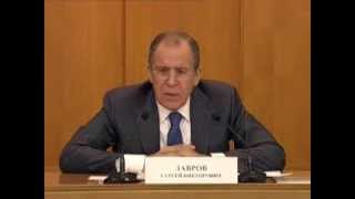 Пресс-конференция С.Лаврова по итогам 2013 года