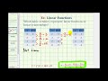 Ex: Determine Which Tables Represent a Linear Function or Linear Relationship