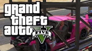 GTA 5 Online -  Fun Times with a Car Carrier Truck!  (GTA 5 Funny Multiplayer Glitches and Moments!)