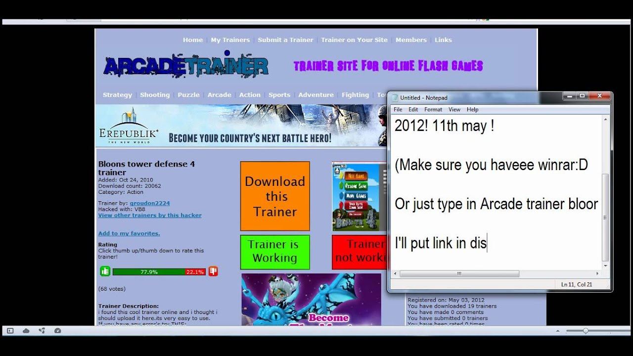 Bloons Tower Defense 4 trainer Download 2012! (may) - YouTube