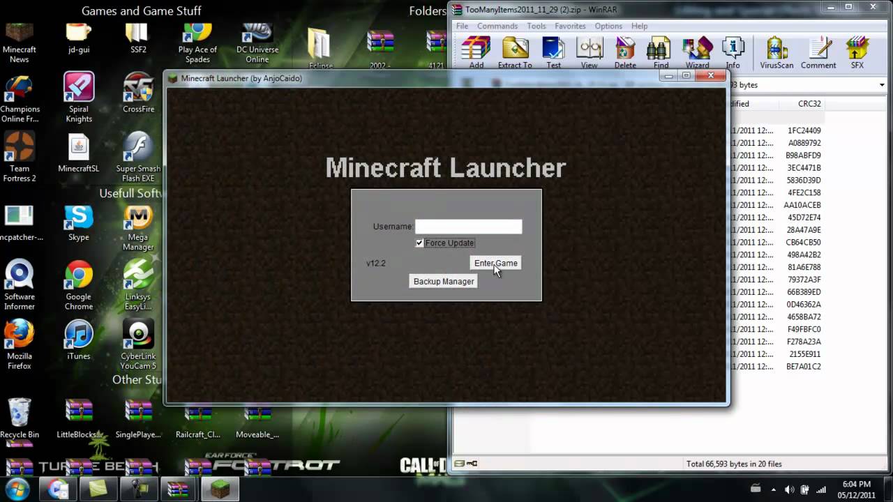 Minecraft: How to install ModLoader and Toomanyitems for Minecraft 1.0 ...