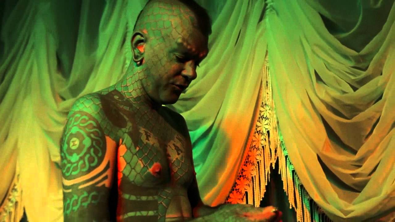 10. Eric Sprague, also known as "The Lizardman", has a full-body tattoo of green scales and has had his teeth filed into sharp points. - wide 6