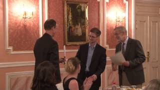 Edward Snowden receives Sam Adams award in Moscow