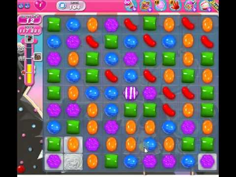 How to beat Candy Crush Saga Level 104 - 2 Stars - No Boosters - 165