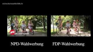 FDP und NPD werben mit der selben Familie