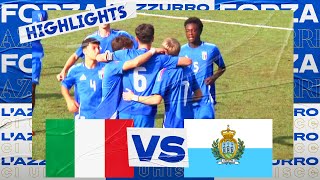 Highlights: Italia-San Marino 5-0 | Under 17 Maschile | Qualificazione Campionato Europeo