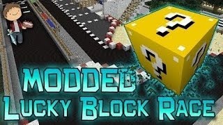 Minecraft: Lucky Block Race 4! Modded Mini-Game w/Mitch & Friends!