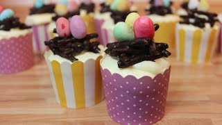 leckere und saftige Oster-Cupcakes mit Osternest / 2 Variationen