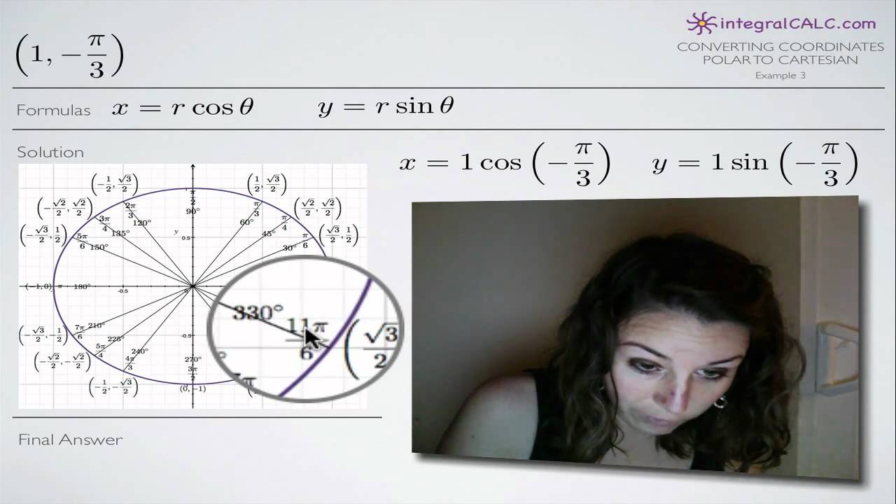 Converting Polar Coordinates Example 3 - YouTube