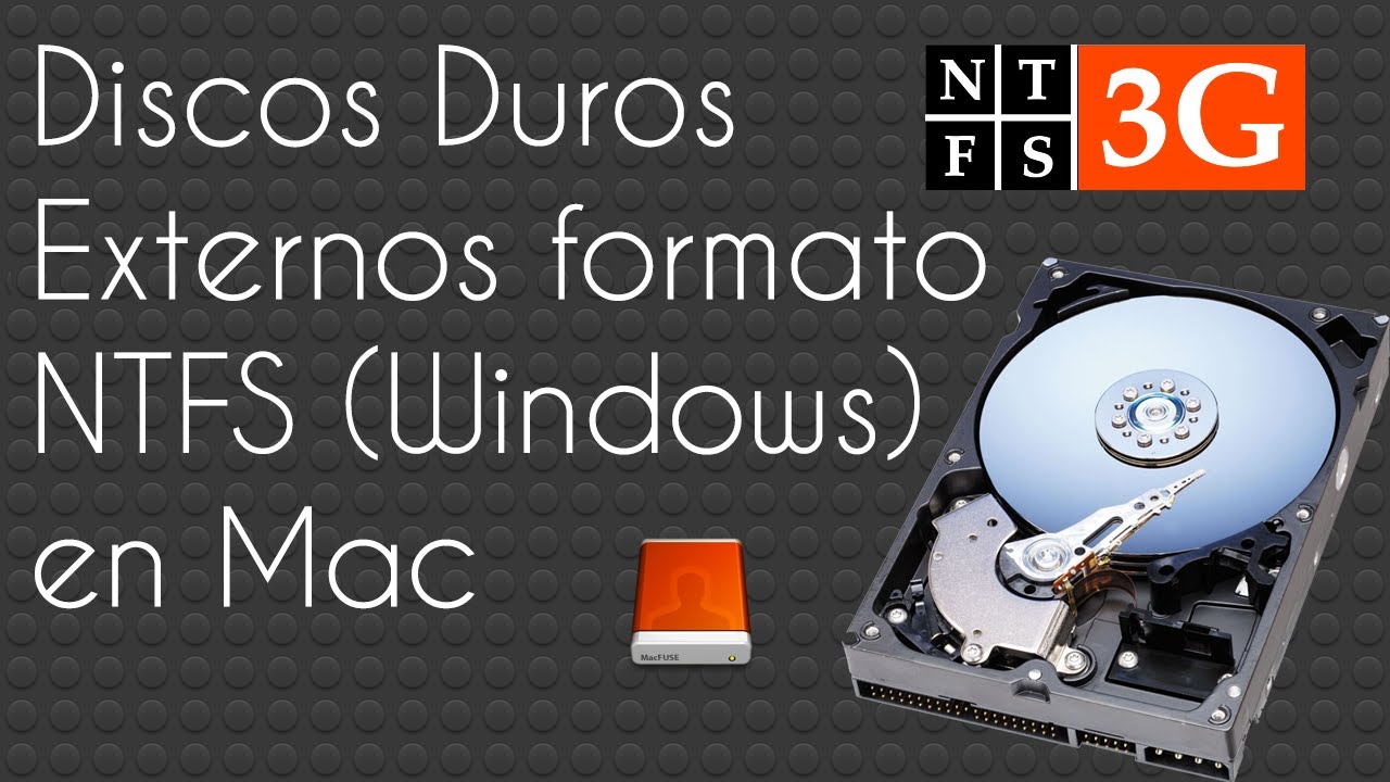 Discos duros de Windows (Ntfs) en Mac con MacFuse y Ntfs-3g - YouTube