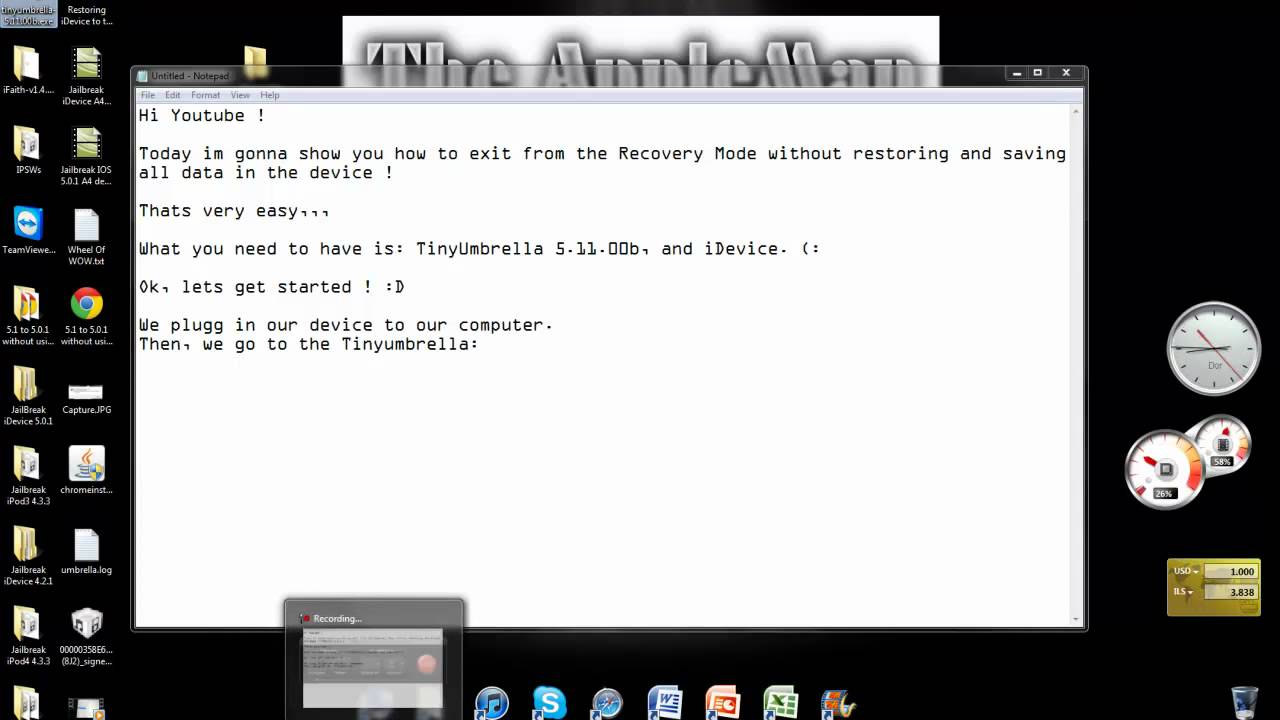 how to use tinyumbrella to exit recovery mode
