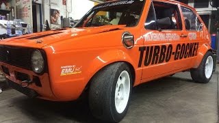 Turbo Gockel Golf 1 R36 Turbo Lauf 1 9,7sec Test and Tune Rothenburg 2013