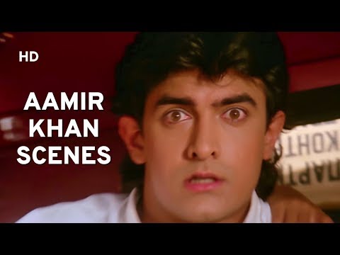 Aamir Khan Action - Comedy Scenes | Hum Hai Rahi Pyaar Ke | Hindi Comedy Movie