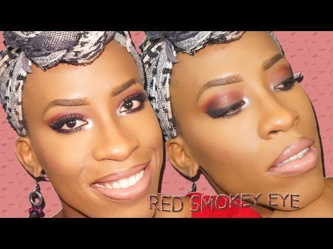 Hình ảnh trong video Red and Brown Smokey Eye Makeup | Makeupbytinu