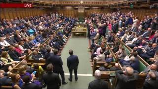 Standing ovation for Jeremy Corbyn on 13.06.2017 as he entered the House of Commons