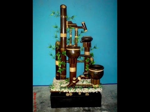 membuat dekorasi kerajinan miniatur air mancur - youtube