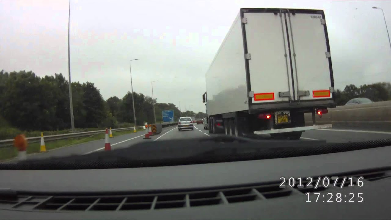 Culina Logistics lorry driver, Tailgating car M5 roadworks,DK60 URU ...