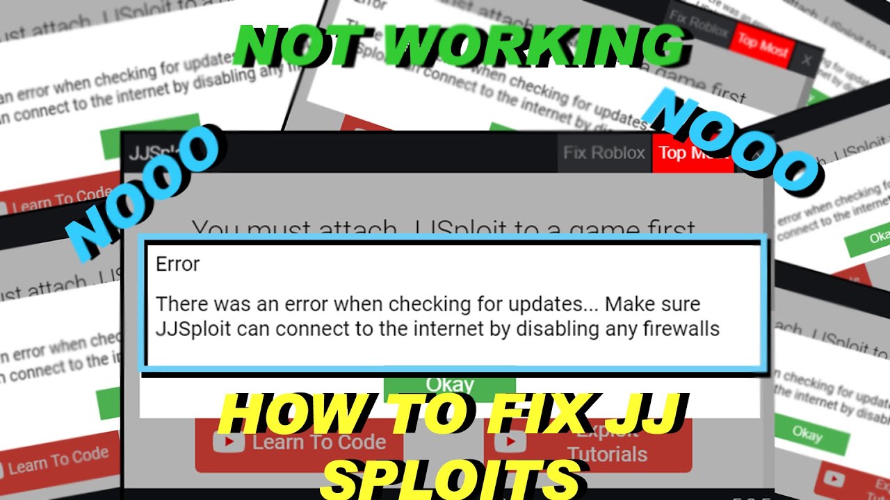 Jj Sploits Not Working How To Fix Exploiter Not Working Roblox