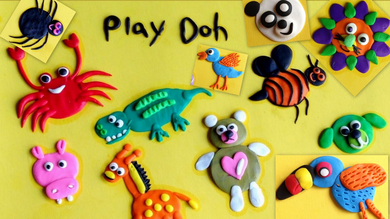 My Play Doh Creations 2013 animals, birds, insects - YouTube
