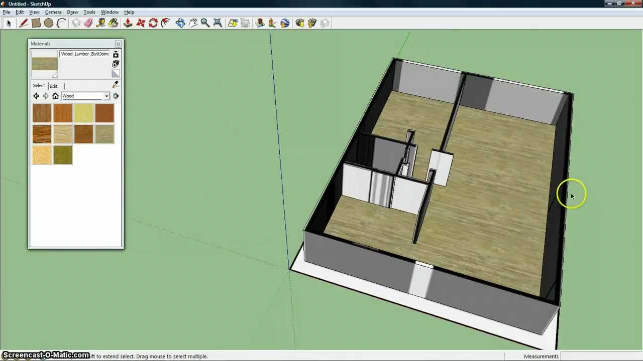 Plattegrond 3d maken met SketchUp - YouTube